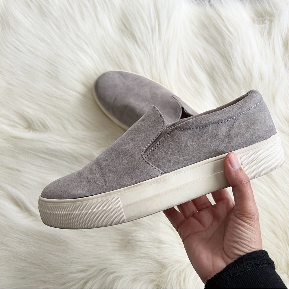 Brash | Gray Suede Slip-on Platform Sneakers Size 8.5